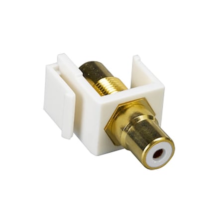 Quest Technology International RCA (F-F) Keystone Insert, 75 Ohm - White NIN-1403